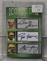 NFL Iconic Ink Triple Cuts signatures card