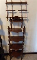VINTAGE ORNATE DISPLAY SHELFT AND HANGING WHAT