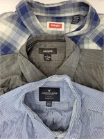 Men's dress shirts various sizes, needs cleaning