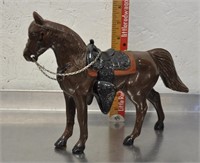 Cast metal horse statue