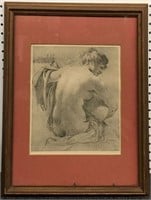 Framed Print Of Nude