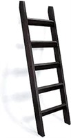 Hallops Rustic Farmhouse Blanket Ladder, 5 Ft,
