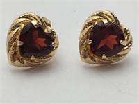 14k Gold & Garnet Earrings