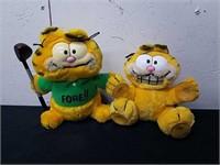 8.5 and 7-in vintage plush Garfields