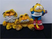7.5 in, 10 in, and 6-in plush garfields
