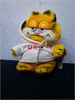 Vintage 7.5 inch plush Garfield with USA #1