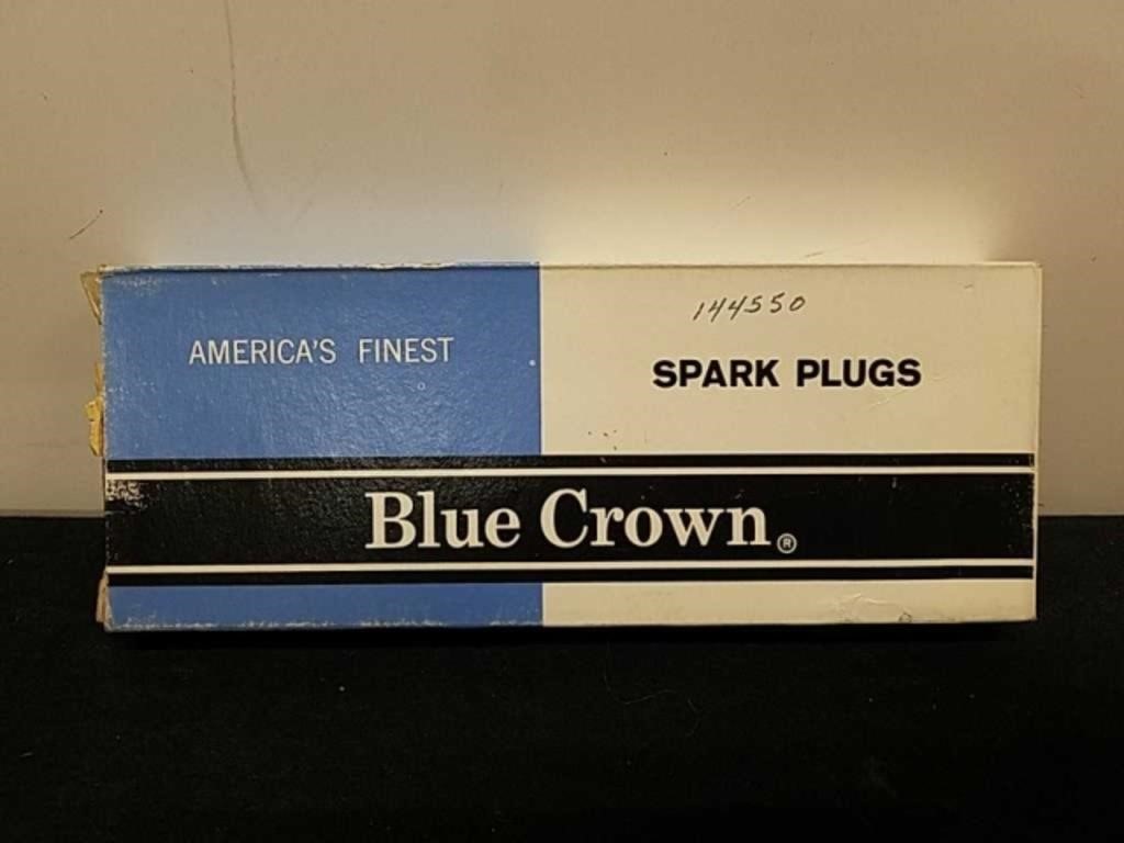 Vintage blue crown spark plugs