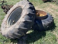 (2) Tractor Tires / Wheels