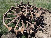 (2) Antique Steel Tractor Wheels