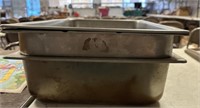 3 Stainless Steel Steam Food Serving Pan /No Ship