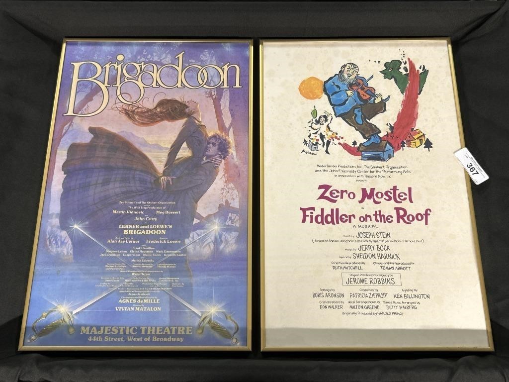Pair of Framed Broadway Musical Posters.