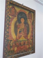 Antique Budis Painting- 43t x 33.5w