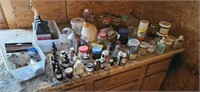 Assorted Painting Supplies and Paints