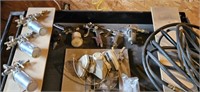 Lot of Paint Guns & Nozzles and Hose