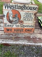 Vintage Westinghouse
Light and power plant tin