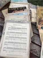 Vintage sheet music and
Newspapers, 1961,
