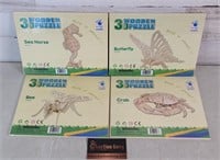 *NEW* 3D Puzzles Bee Crab Butterflies Sea Horse