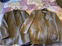 sz 44 jackets and measured 36in waist pants (Back