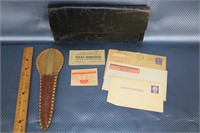 Old Leather File with Extras