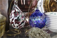 ART GLASS ORNAMENTS WITH STANDS