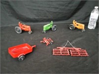 METAL TOY TRACTORS & TRACTOR ATTACHMENTS