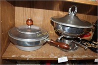 ALUMINUM CHAFING DISH AND WARMER STAND