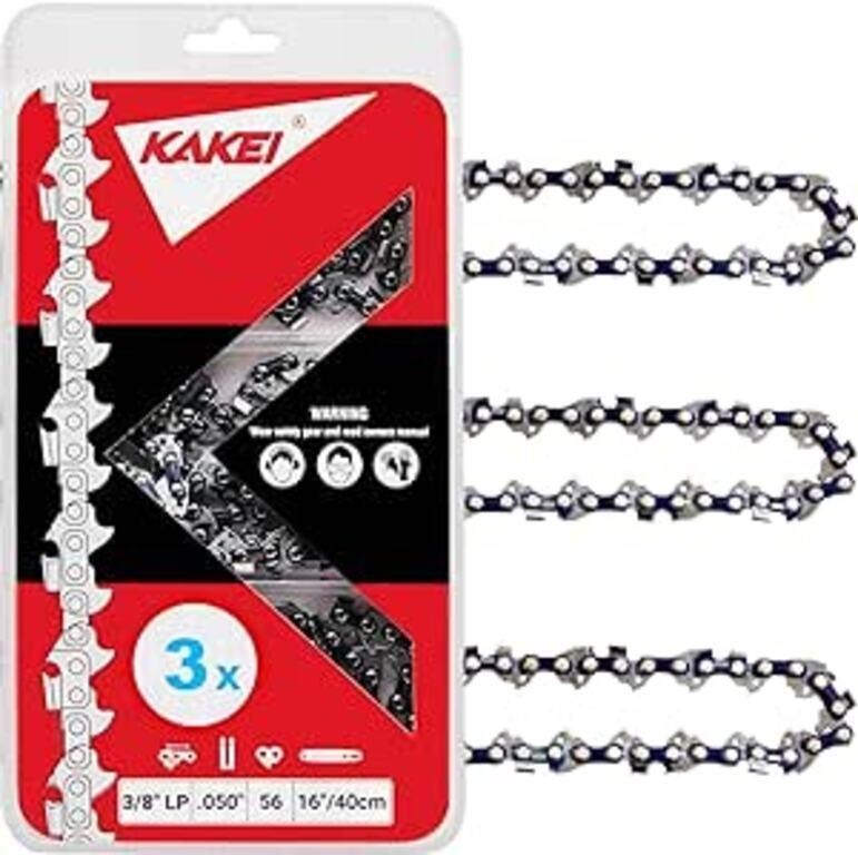 3PK KAKEI 16 Inch Chainsaw Chain 3/8" LP Pitch