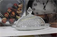 PRESSED GLASS BUTTER DISH