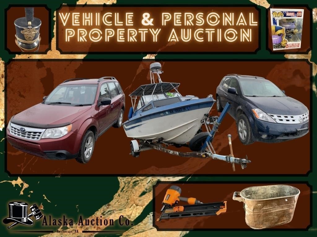 Vehicle & Personal Property Auction, May 22nd