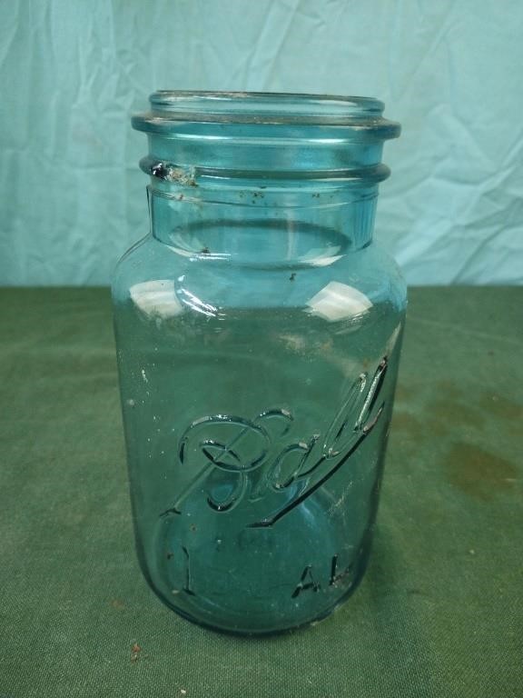 Vintage blue Ball 1 Deal Mason jar. Has 2 on the