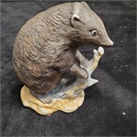 Porcelain Hedgehog Figurine   - XE