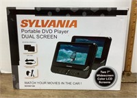 Sylvania portable dual screen DVD player