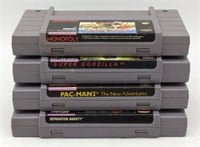 (ZA) Super Nintendo video games such as PacMan2,