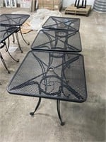 (3) Metal Outdoor Tables Lot
