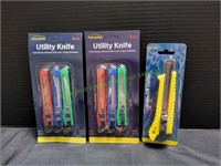Toolshed Snap-Off Cutter & (2) Utility Knife 3pk