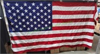 9'2"x4'7" United States Cotton Flag w/ 50 Stars