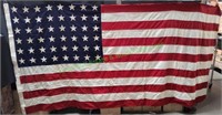9'6"x5' United States Cotton Flag w/ 48 Stars