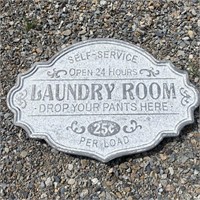 Laundry Room Self Service Metal Sign