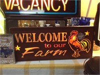 Welcome to our farm light up sign