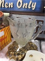 Cut glass pitcher