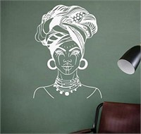 DXLING ART AFRICAN WOMAN HEAD TURBAN WALL DECOR