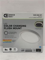 Commercial Electric 9” Color SelectLED Flush Mount