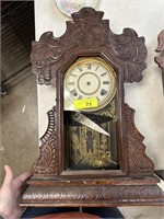 ANTIQUE GINGERBREAD CLOCK AS IS