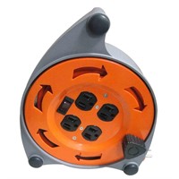 HDX 20Ft Retractable Extension Cord Reel 4-outlets