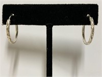 Sterling Hoop Earrings 1gr TW