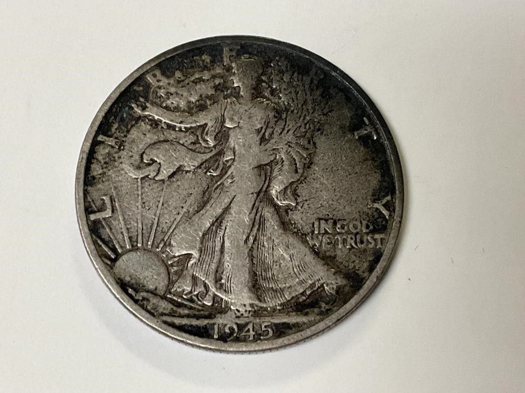 1945-S Walking Liberty Half Dollar 90% Silver