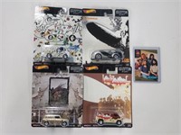 4 Led Zeppelin Hotwheels & Trading Card