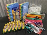 Lot Of School Supplies, ColorfulCraft Paper,