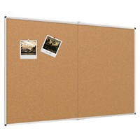 VIZ-PRO Large Cork Bulletin Board/Foldable
