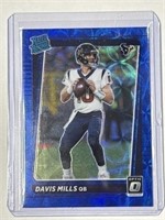 2021 Optic #222 Davis Mills Blue Scope RR RC!